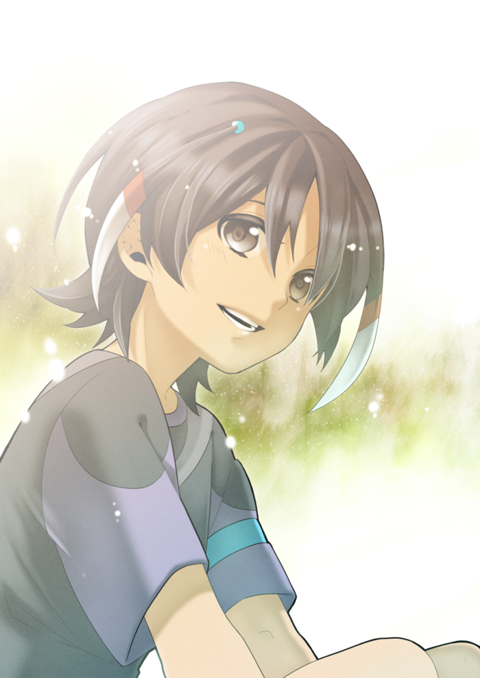 black_hair, grey_eyes, hair_ornament, inazuma_eleven, inazuma_eleven_(series), inazuma_eleven_go, kurisuno_(276963), light_particles