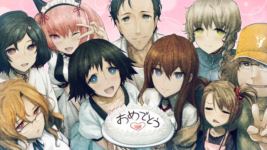6+girls, amane_suzuha, black_hair, blue_eyes, braid, brown_hair, cake, closed_eyes
