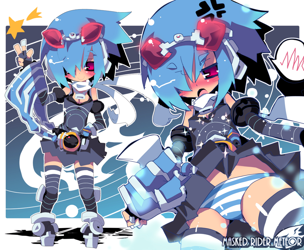belt, blush_stickers, dango_mushi, female, genderswap, kamen_rider, kamen_rider_fourze_(series), kamen_rider_meteor