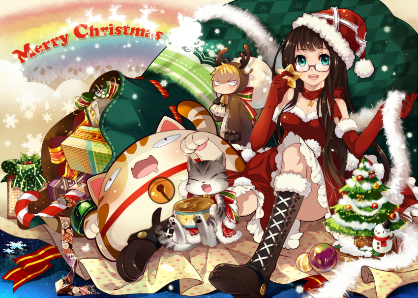1girl, :d, animal, animal_costume, aqua_eyes, argyle, bell, blonde_hair