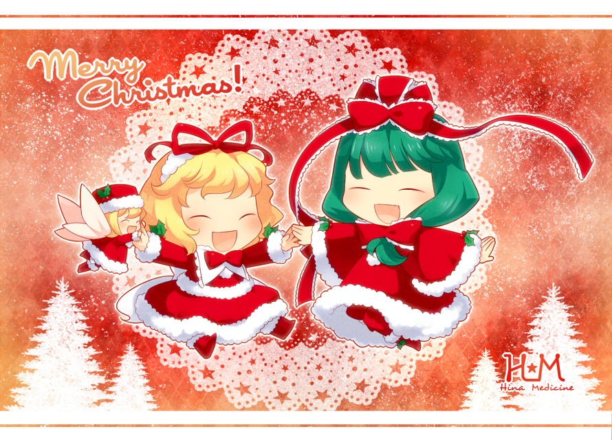 blonde_hair, bow, character_name, chibi, closed_eyes, doll, eyes_closed, frills