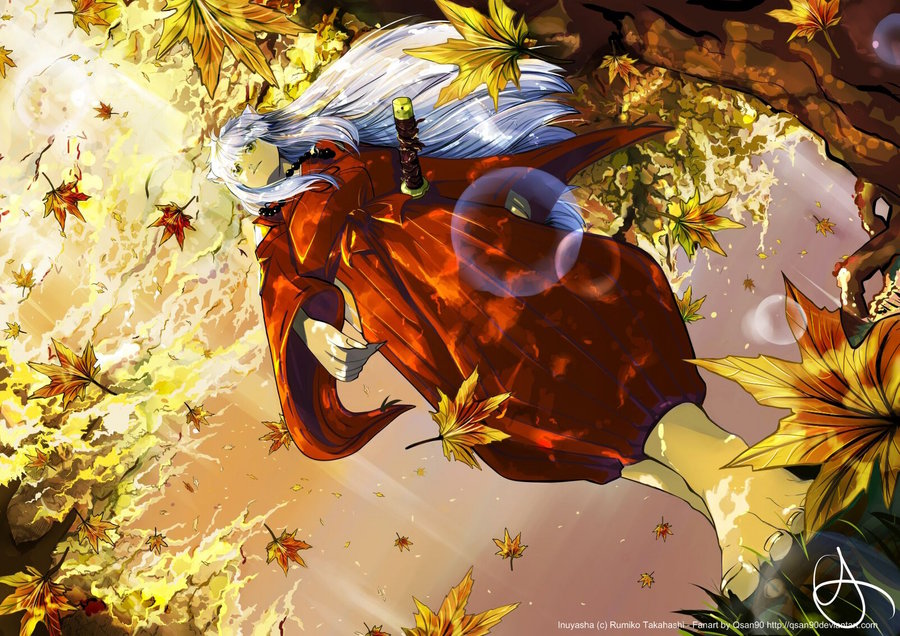 barefoot, cloud, copyright_notice, dutch_angle, feet, from_below, inuyasha, inuyasha_(character)