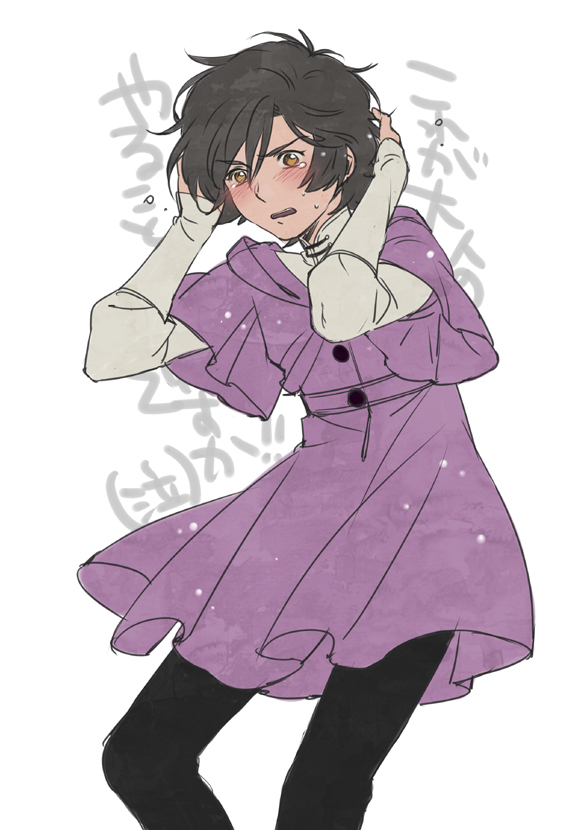 ar_(rikuesuto), audrey_burne, audrey_burne_(cosplay), banagher_links, blush, brown_eyes, brown_hair, cloak