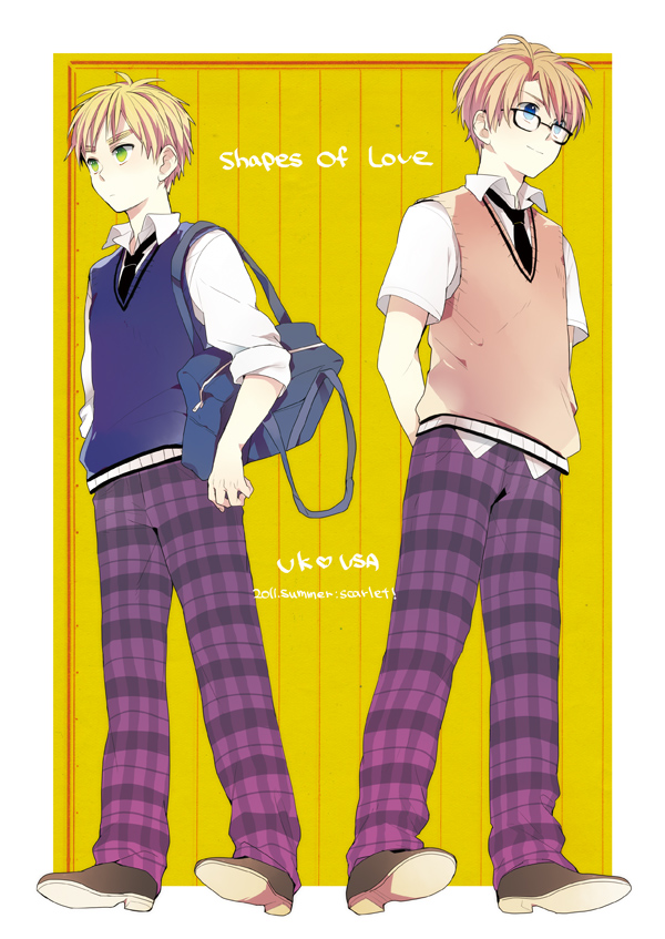 america_(hetalia), axis_powers_hetalia, bad_id, blonde_hair, blue_eyes, cover, cover_page, doujin_cover
