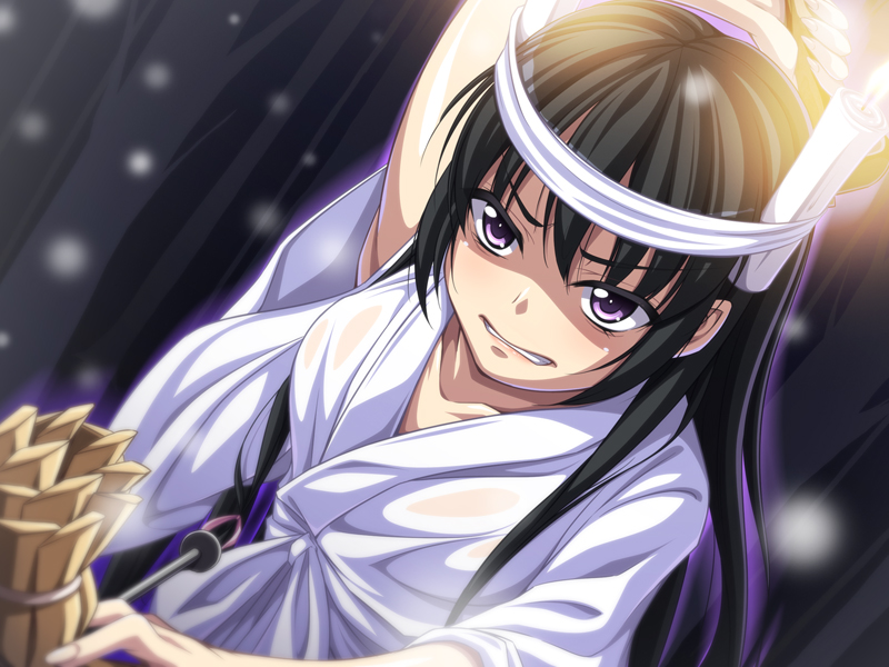 black_hair, boku_wa_tomodachi_ga_sukunai, candle, chozuru, long_hair, mikazuki_yozora, nail, purple_eyes