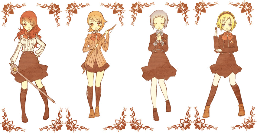 aegis, aiwatan, android, blonde_hair, blue_eyes, bow, bow_(weapon), brown_eye