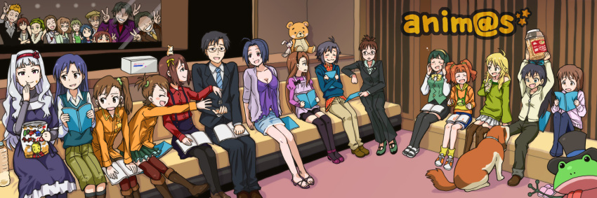 6+girls, ahoge, akizuki_ritsuko, akizuki_ryou, amagase_touma, amami_haruka, animal, antenna_hair