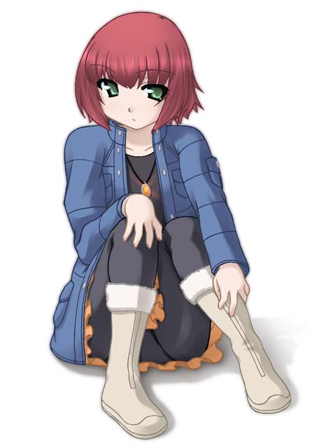 darker_than_black, green_eyes, jacket, jewelry, kou2, ooba_kou, panties, panties_under_pantyhose