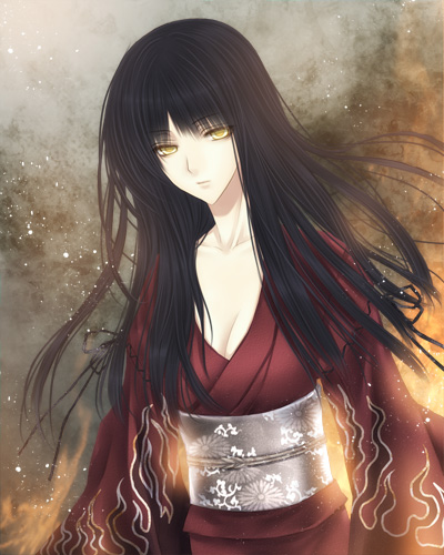 breasts, fatal_frame, fatal_frame_4, haibara_sakuya, japanese_clothes, kimono, long_hair, lowres