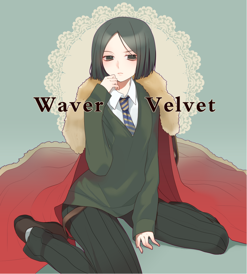 1boy, black_hair, bob_cut, cape, character_name, fate/stay_night, fate/zero, fate_(series)