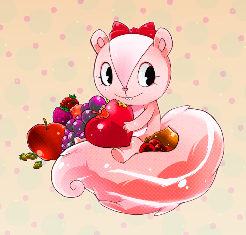 acorn, acorns, apple, buck_teeth, food, fruit, giggles, grapes