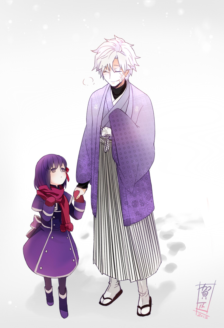 1girl, ^_^, child, closed_eyes, coat, empty_eyes, eyes_closed, fate/stay_night