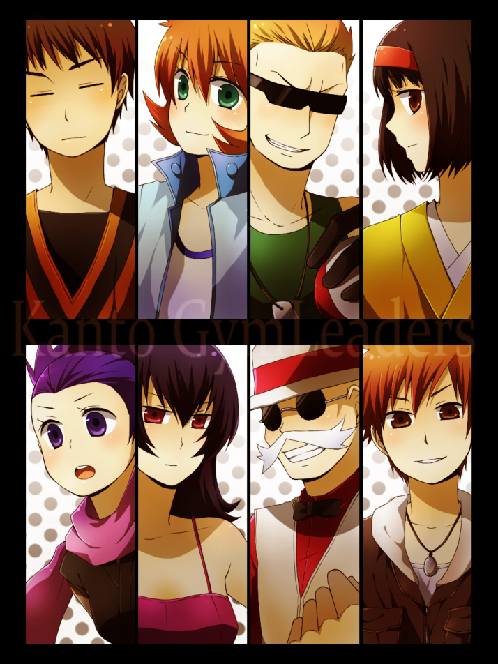 4girls, anzu_(pokemon), bad_id, black_hair, bowtie, brown_eyes, brown_hair, closed_eyes