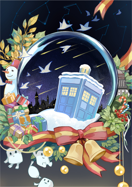 bell, bow, candy_cane, christmas, constellation, dalek, doctor_who, fez