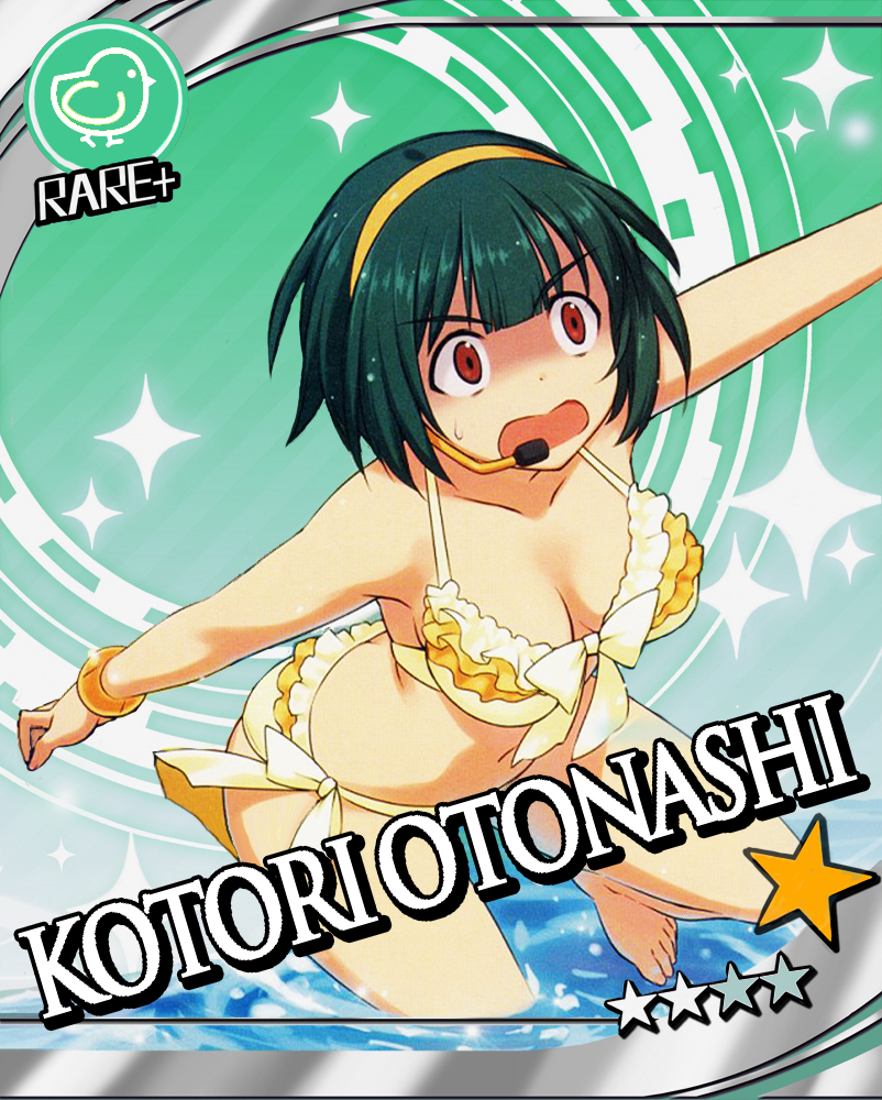 character_name, cinderella_girls_card_parody, cleavage, headphones, idolmaster, idolmaster_cinderella_girls, inou_shin, official_art