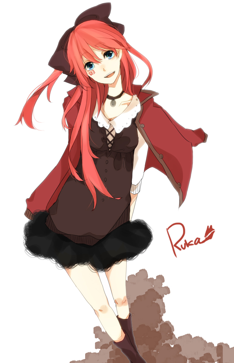 blue_eyes, boots, bow, casual, hair_bow, hiiro, long_hair, looking_at_viewer