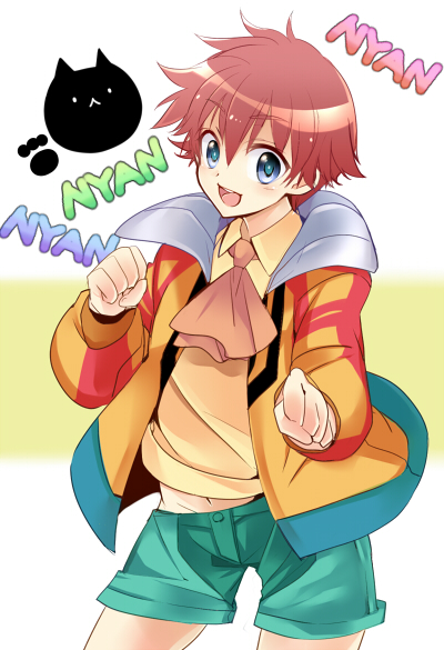 :<, blue_eyes, cat, cravat, jacket, jude_maverick, male, merii
