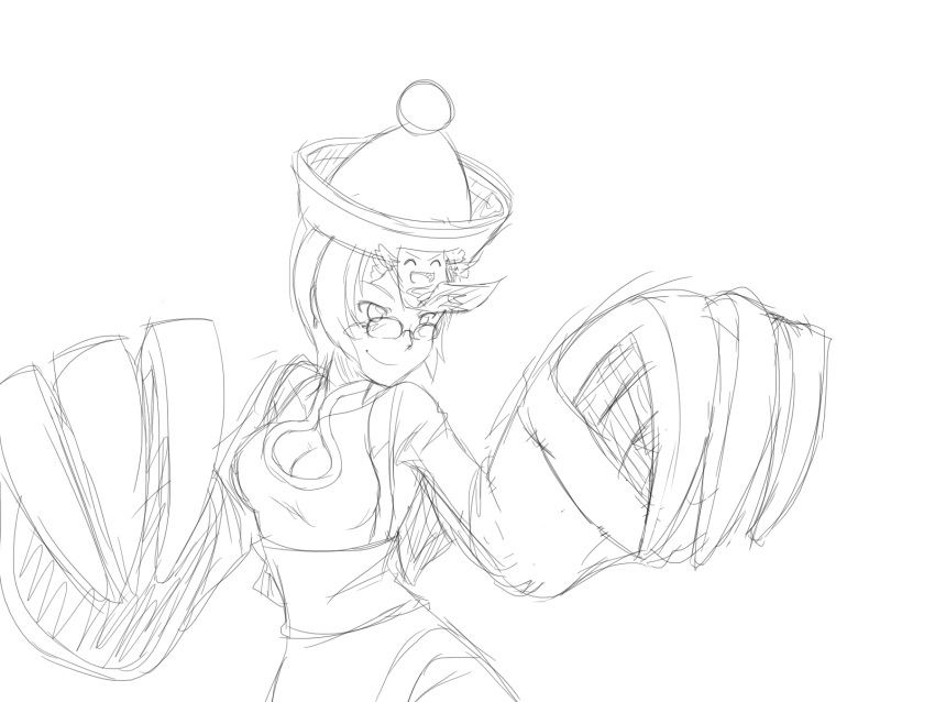 1girl, breasts, claw_(weapon), cleavage, cleavage_cutout, cosplay, cyzir_visheen, glasses