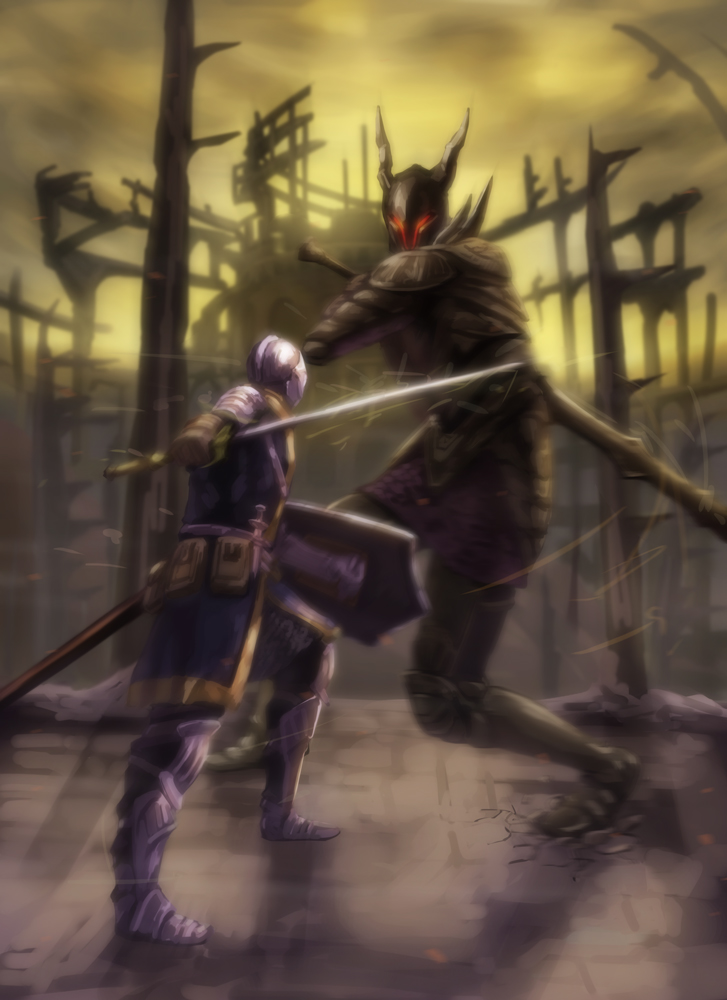 armor, battle, black_knight_(dark_souls), dark_souls, epic, full_armor, gauntlets, helmet