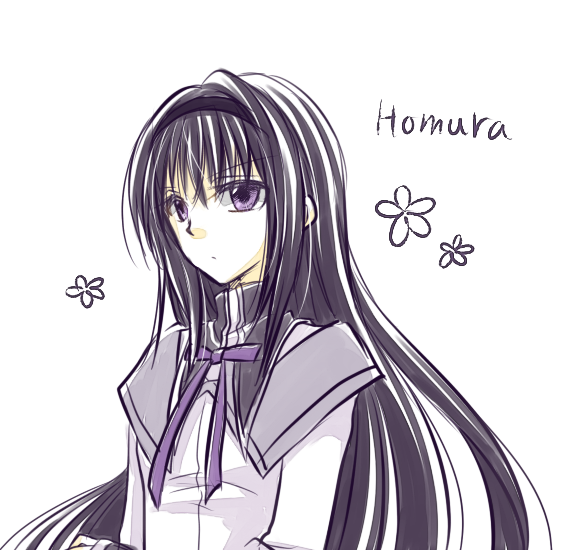 akemi_homura, character_name, hisui_suzuhana, magical_girl, mahou_shoujo_madoka_magica, purple_eyes, solo, violet_eyes