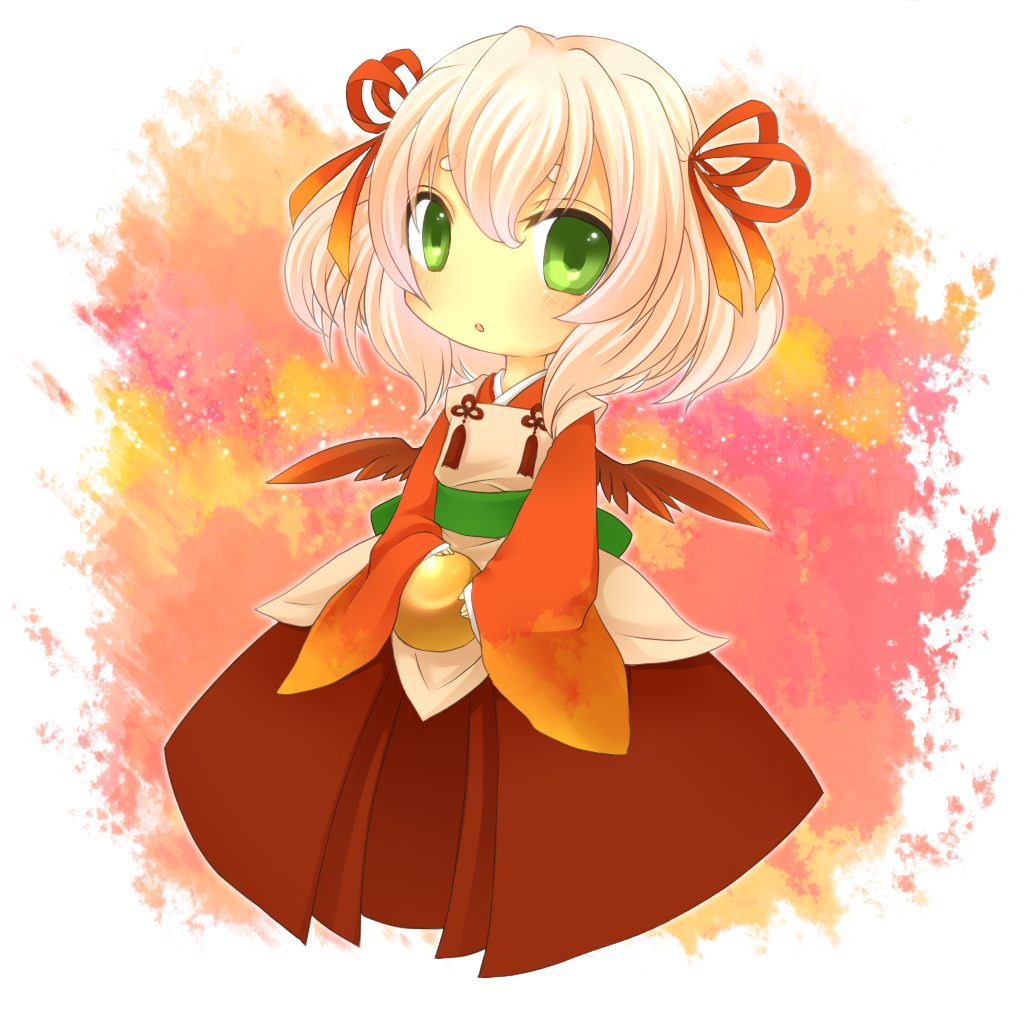 blush, chibi, green_eyes, hisui_suzuhana, pixiv_fairy, solo, wings