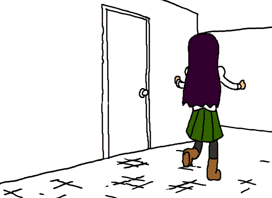 2girls, 4chan, animated, animated_gif, blind, drawfag, english, ikezawa_hanako