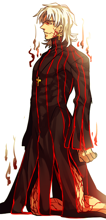 cosplay, cross, dark_sakura, dark_sakura_(cosplay), dress, facial_mark, fate/stay_night, fate_(series)