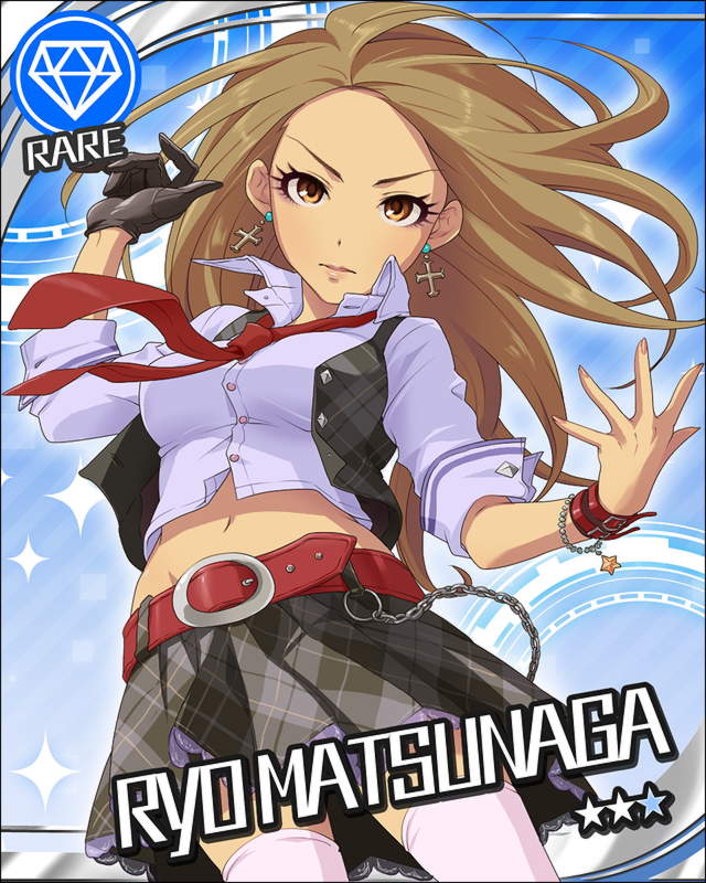 belt, bracelet, brown_hair, chain, chains, character_name, diamond, earrings