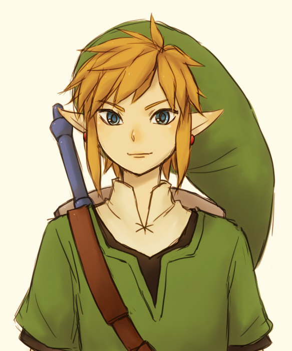 blu_eyes, link, nintendo, pointy_ears, skyward_sword, sword, the_legend_of_zelda