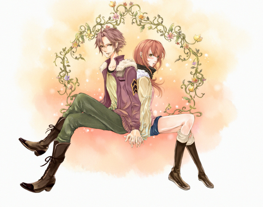 1girl, etou_kiriya, flower, highres, hino_kahoko, keeemu, la_corda_d'oro, la_corda_d'oro