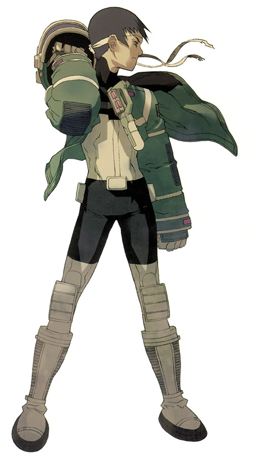 black_hair, boots, gloves, headband, headwear_removed, helmet, helmet_removed, jacket