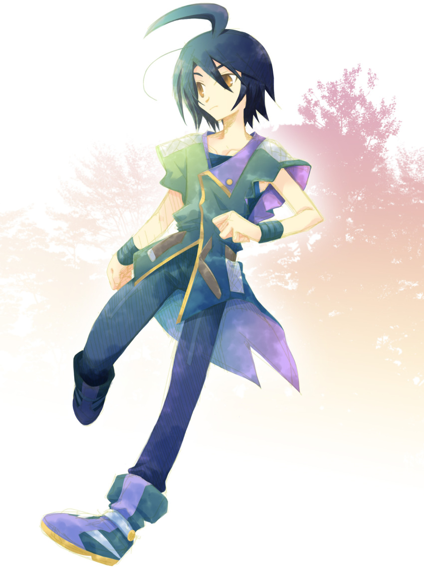 ahoge, bakugan, bakugan_battle_brawlers, black_hair, highres, kazami_shun, shirt, solo