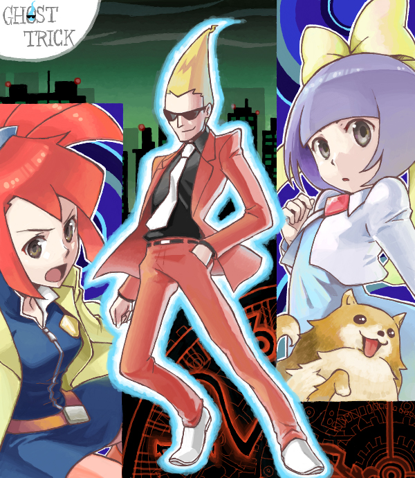 blonde_hair, bow, formal, ghost_trick, hair_bow, kanon_(ghost_trick), lynne, missile_(ghost_trick)