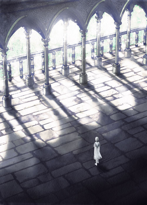 arch, colonnade, column, from_above, from_behind, ico, ico_(game), maya_kaoruko