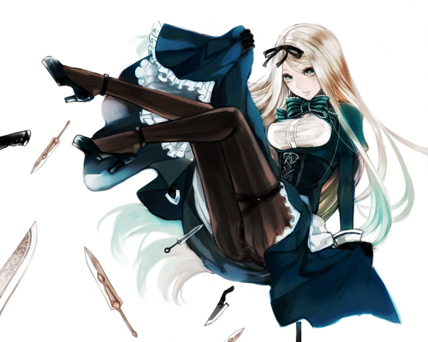 adapted_costume, alternate_eye_color, apt, ass, axis_powers_hetalia, belarus_(hetalia), black_gloves, black_legwear