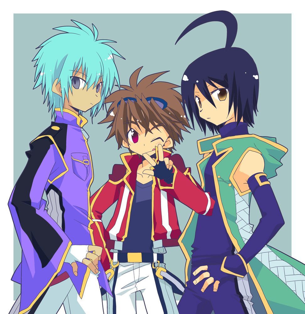 ace_grit, ahoge, bakugan, bakugan_battle_brawlers, black_hair, brown_eyes, brown_hair, gloves