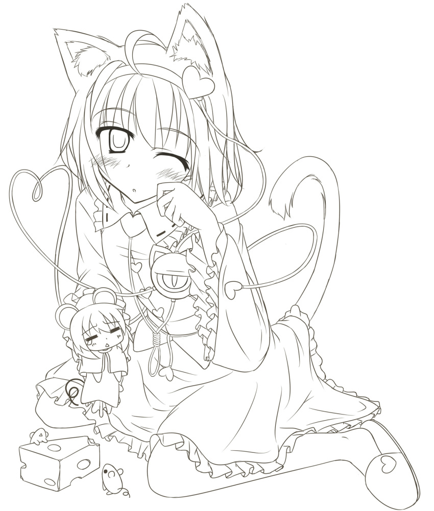 cat_ears, cheese, hairband, heart, heart_of_string, highres, kemonomimi_mode, komeiji_satori