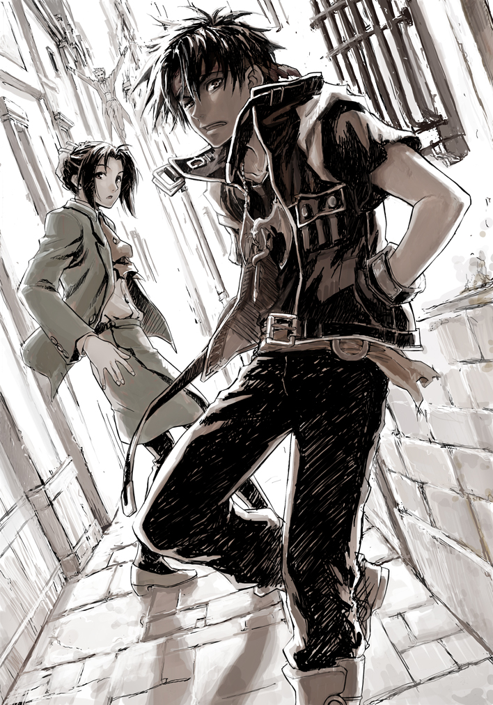 2boys, beco, black_, black_hair, constance_magee, gloves, hair, headband