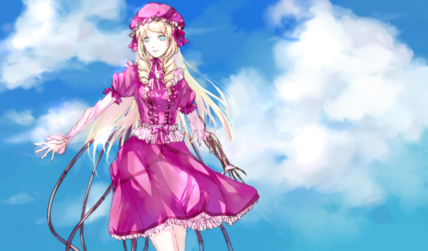bone, bow, dodonpachi, dodonpachi_daifukkatsu, dress, drill_hair, echoes_(artist), echoes_(cassandratree)