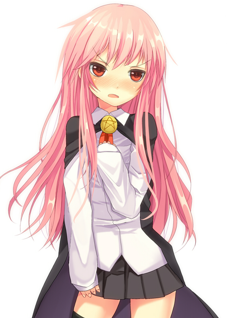 bad_id, blush, cape, long_hair, louise_francoise_le_blanc_de_la_valliere, pentacle, pink_hair, red_eyes