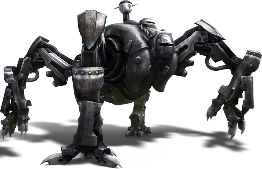 3d, all_fours, final_fantasy, final_fantasy_xiii, final_fantasy_xiii-2, no_humans, official_art, omega_(final_fantasy), robot, shadow, simple_background, solo