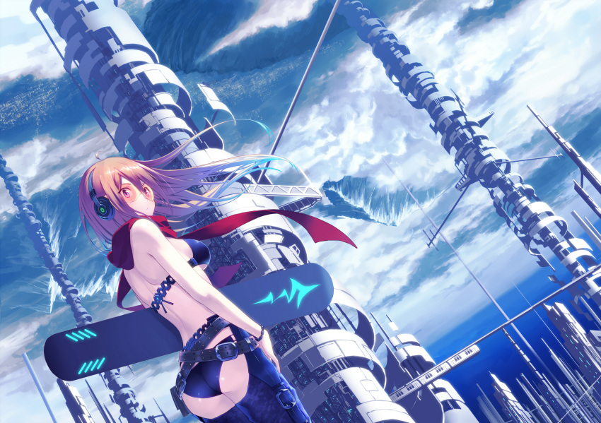ac_(eshi), ass, belt, bra, bracelet, breasts, bridge, building