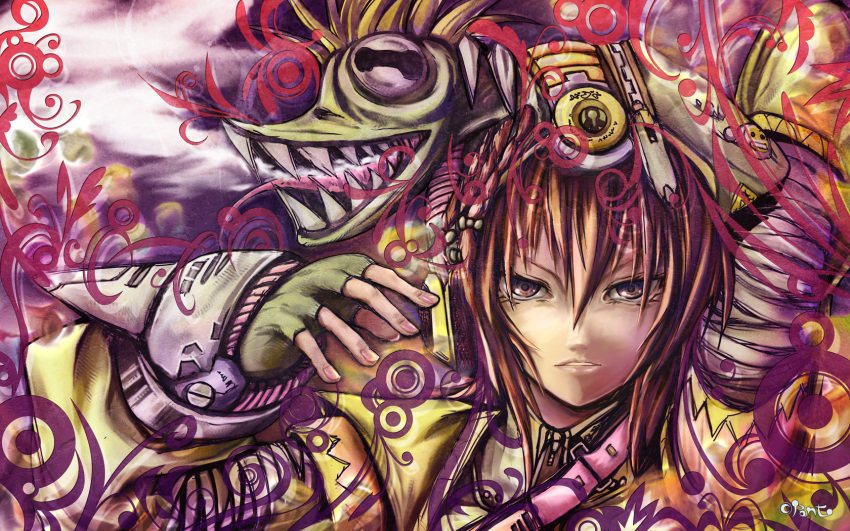 face, fingerless_gloves, gloves, highres, lips, looking_at_viewer, original, pant-3