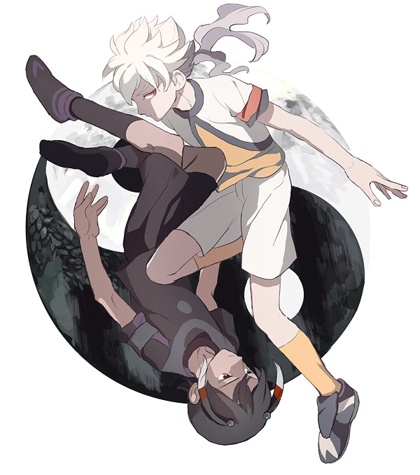 ancient_dark, black_hair, blue_hair, hair_ornament, hakuryuu_(inazuma_eleven), inazuma_eleven, inazuma_eleven_(series), inazuma_eleven_go