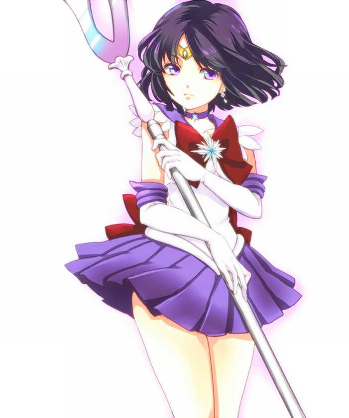 bishoujo_senshi_sailor_moon, black_hair, bow, choker, elbow_gloves, gloves, holding, nugaa