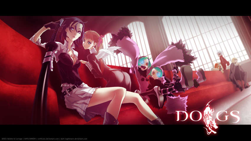 badou_nails, dark-nyghtmare, dogs:_bullets_&amp;_carnage, ernest_rammsteiner, fuyumine_naoto, haine_rammsteiner, luki, miwa_shirow