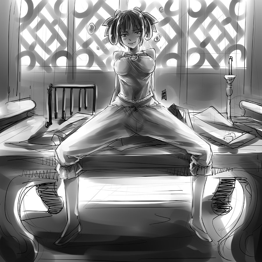 antaria, breasts, chinese_clothes, du_dou, impossible_clothes, impossible_clothing, jewelry, looking_at_viewer