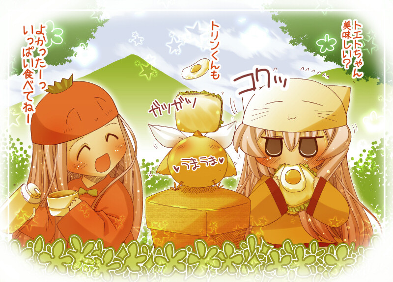 animal_hat, animalization, bird, cat_hat, cathat, hat, kagamine_rin, megurine_luka