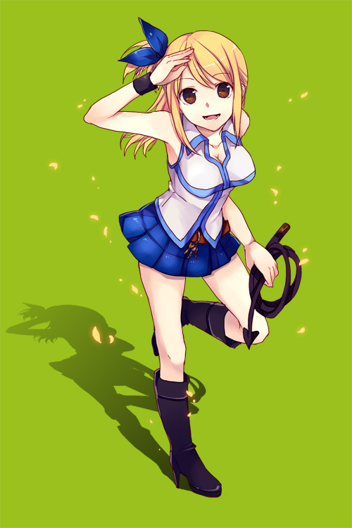 belt, blonde_hair, boots, brown_eyes, fairy_tail, high_heels, himaya, key