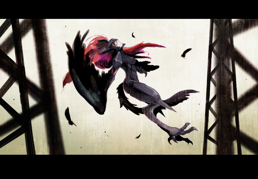 armor, feathers, genderswap, kinokojiru, letterboxed, long_hair, mask, noise_(suite_precure)